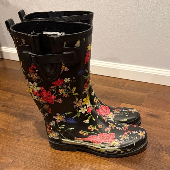 Vintage Floral Women's Rain Boots size 9 - Picture 5 of 7